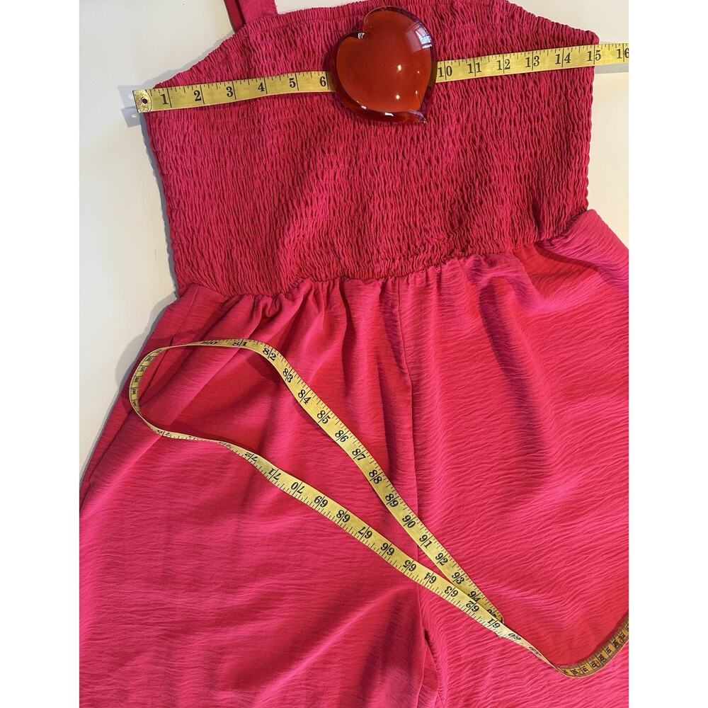 Dokotoo Women's Sz Large Barbie Pink Romper Jumpsuit Sleeveless Vacation Spring - Picture 5 of 10
